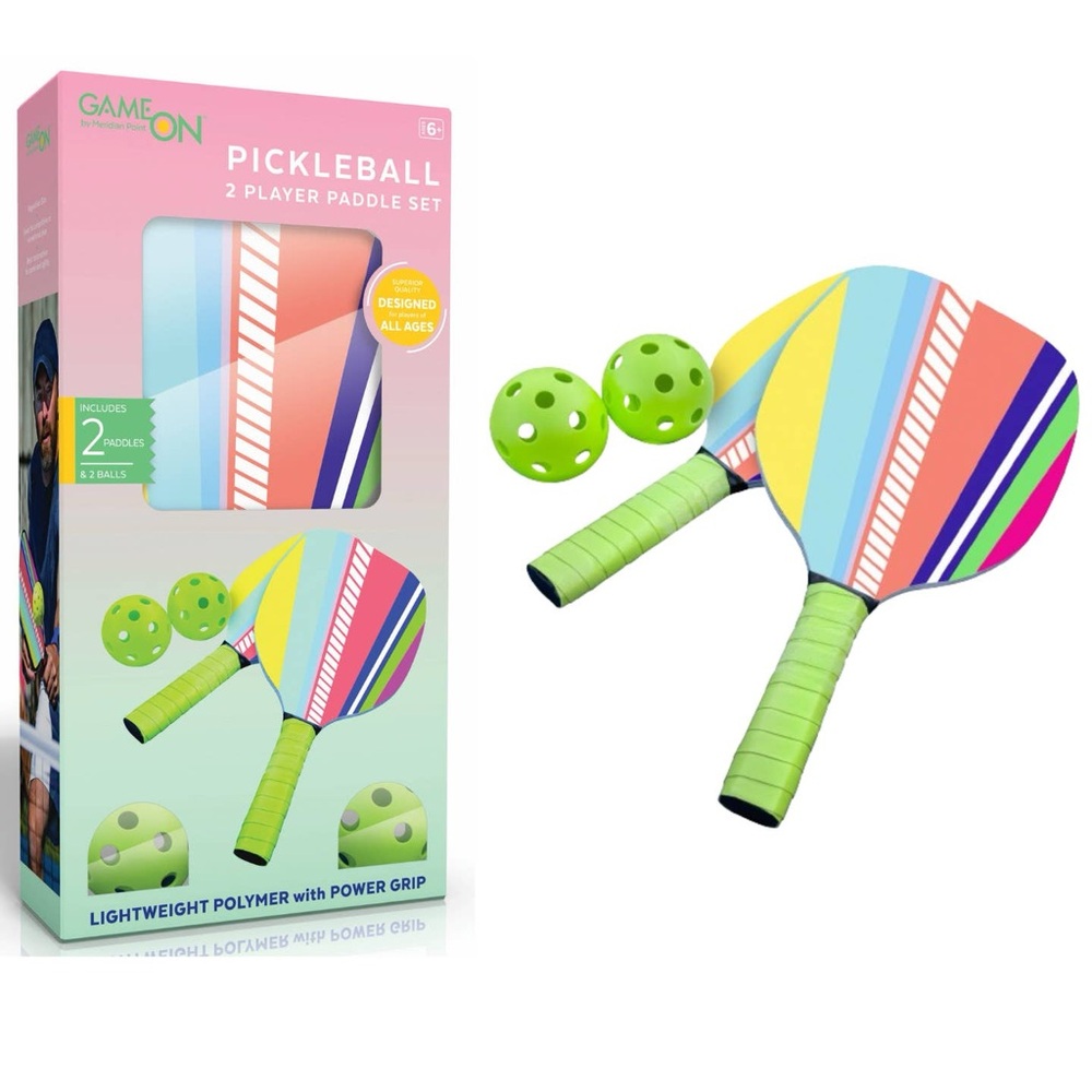Pickleball 2 Player Paddle Set - Multicolor